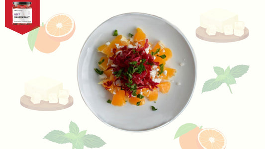 Orange-Pink Sauerkraut Salad - Gutbasket