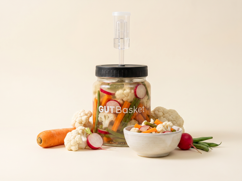 Winter Veggie Jar - homemade lacto-fermented vegetables in a jar.