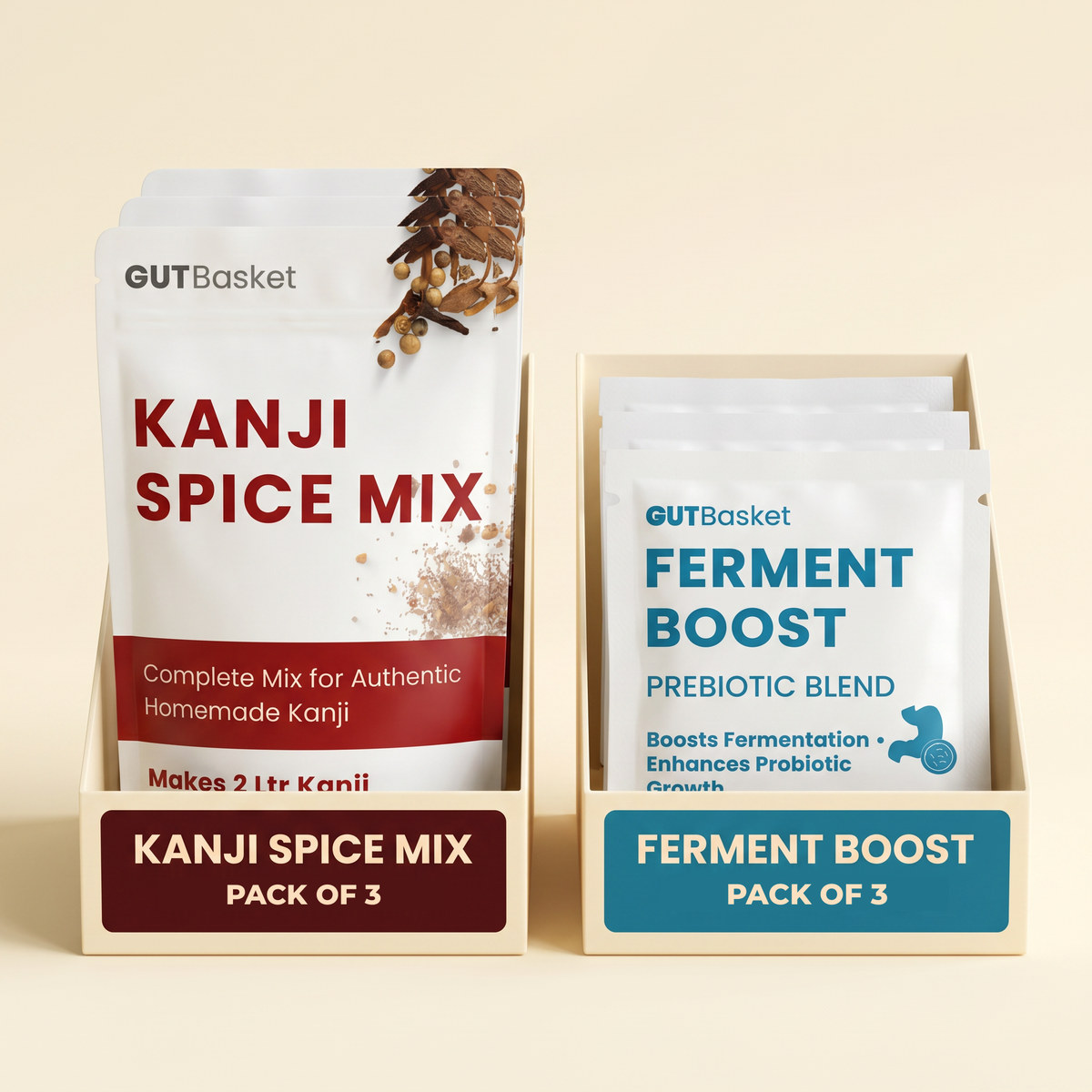 Gutbasket Kanji Supplies Starter Pack — kanji spice mix and Ferment Boost sachets