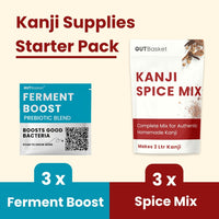 Kanji Supplies Starter Pack – Includes Kanji Spice Mix (Pack of 3) & Ferment Boost (Pack of 3)