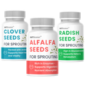 Gutbasket clover, alfalfa and radish sprouting seed trio