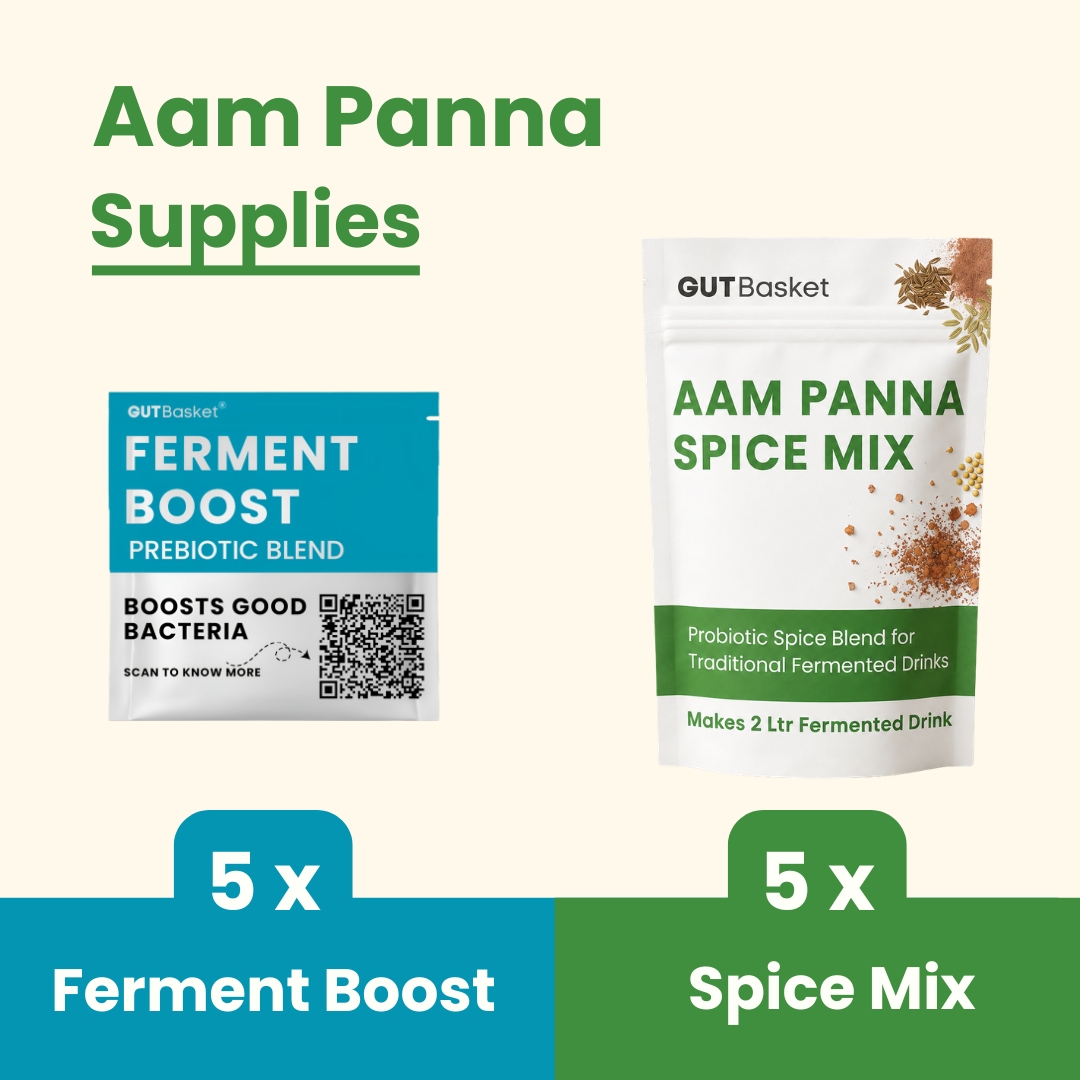 Gutbasket Aam Panna Supplies Value Pack — spice mix and Ferment Boost sachets