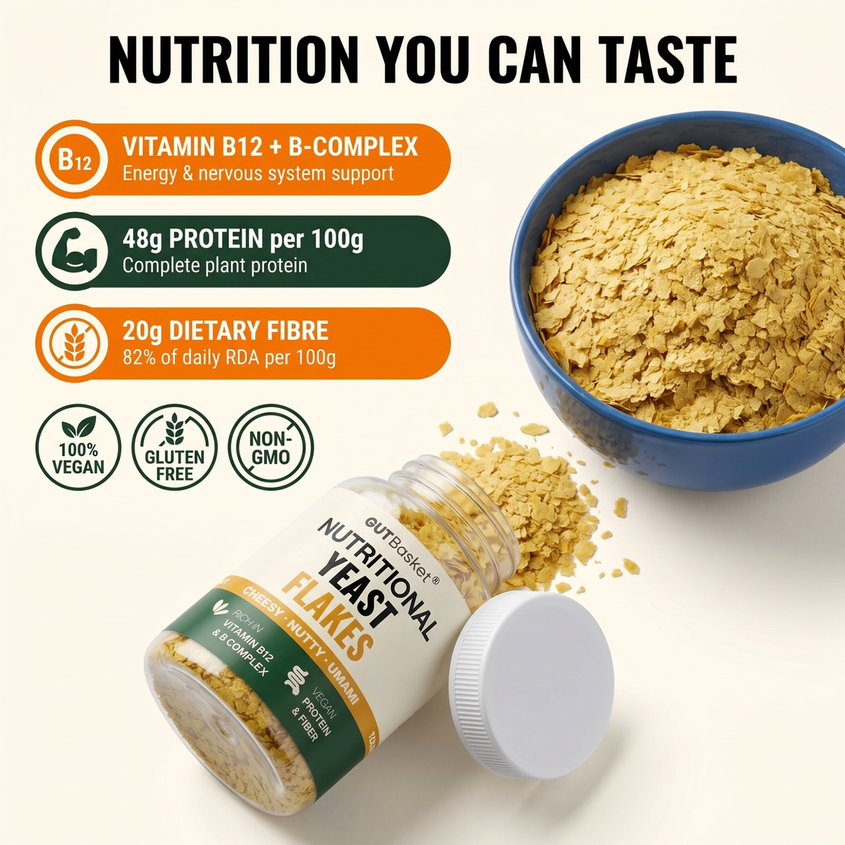 Gutbasket nutritional yeast flakes — additional view 2