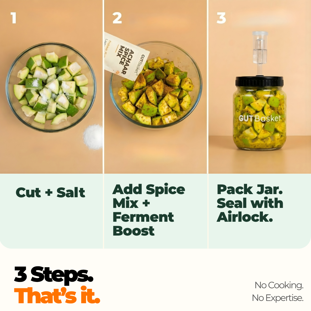 Gutbasket Probiotic Achaar Supplies — Ferment Boost sachets