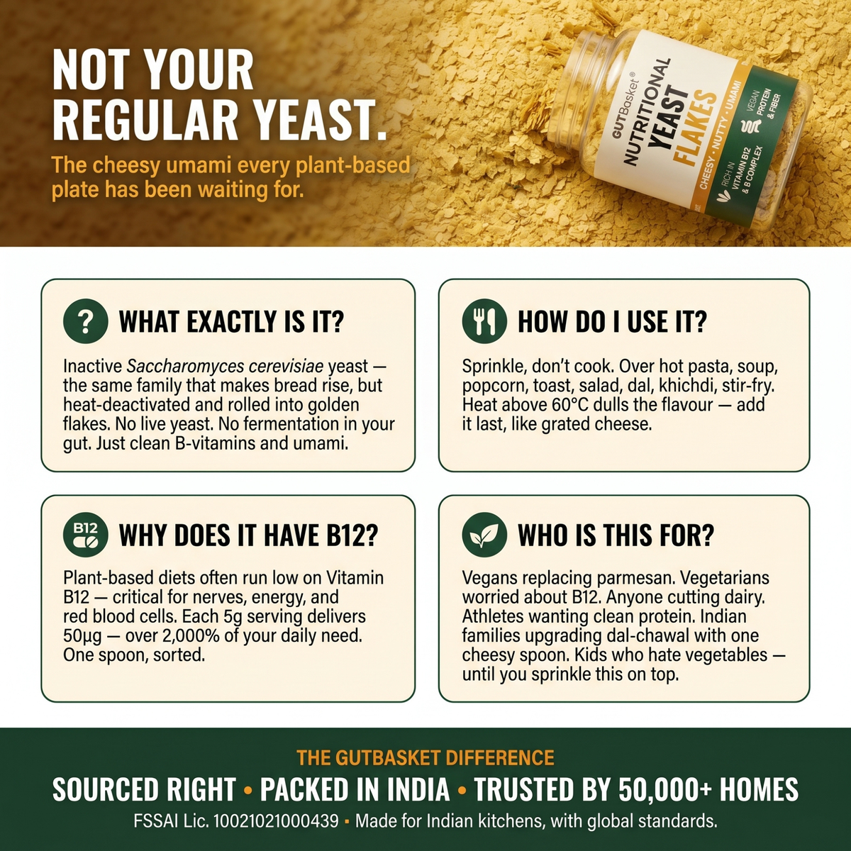 Gutbasket nutritional yeast flakes — additional view 3