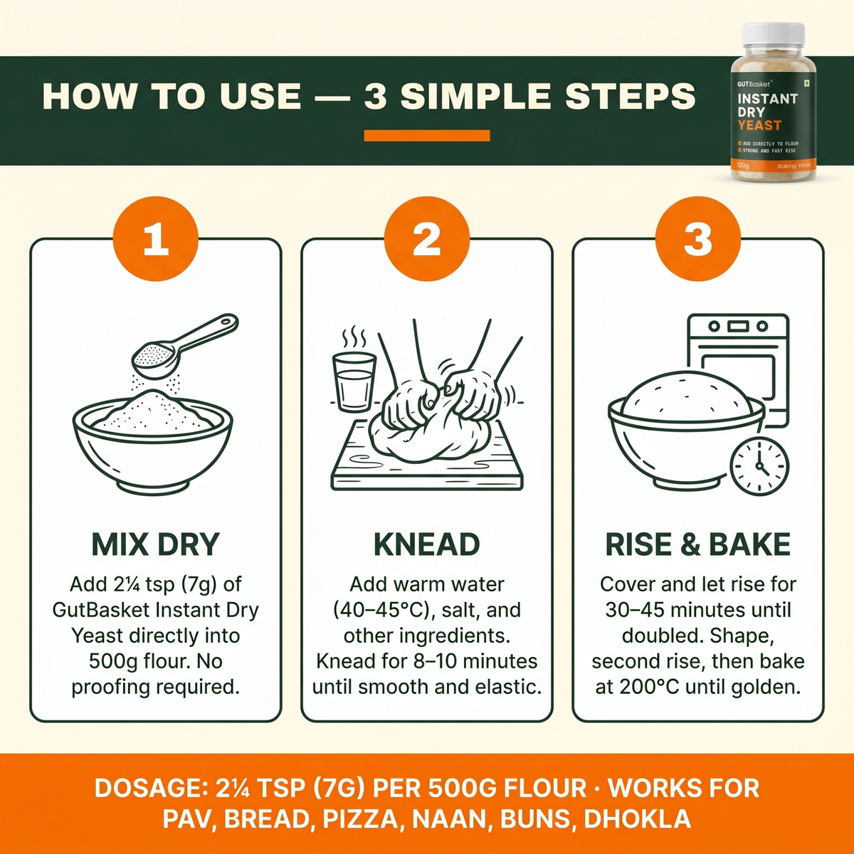 Gutbasket instant dry yeast for baking — additional view 5