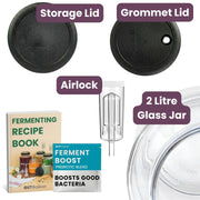What's included with the Gutbasket 2 litre fermentation jar