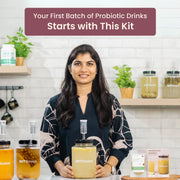 Homemade probiotic aam panna made with the Gutbasket kit