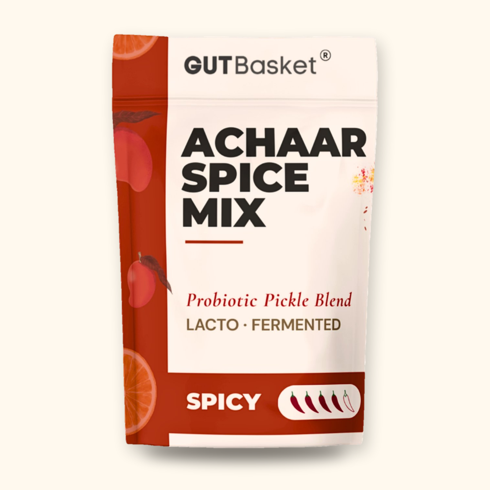 Gutbasket Achaar Spice Mix, Spicy — Andhra-style lacto-fermentation blend