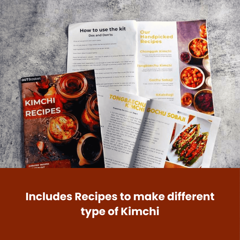 
                  
                    DIY Kimchi Kit - Fermentation Jar with Airlock, Gochugaru and Kimchi Making Guide - Gutbasket
                  
                