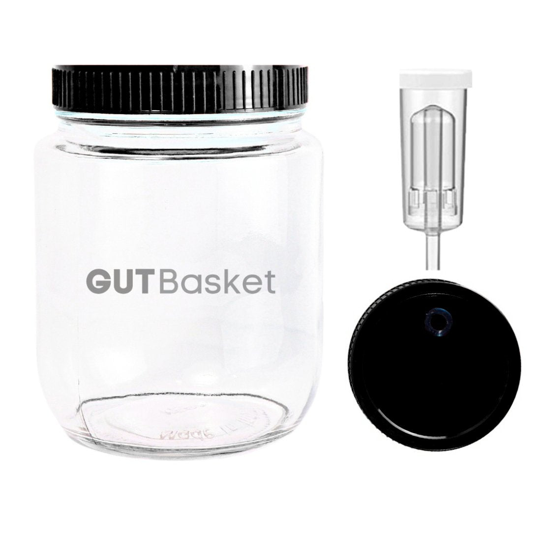 Fermentation Jar with Airlock - Wide Mouth (1 Litre) - Gutbasket