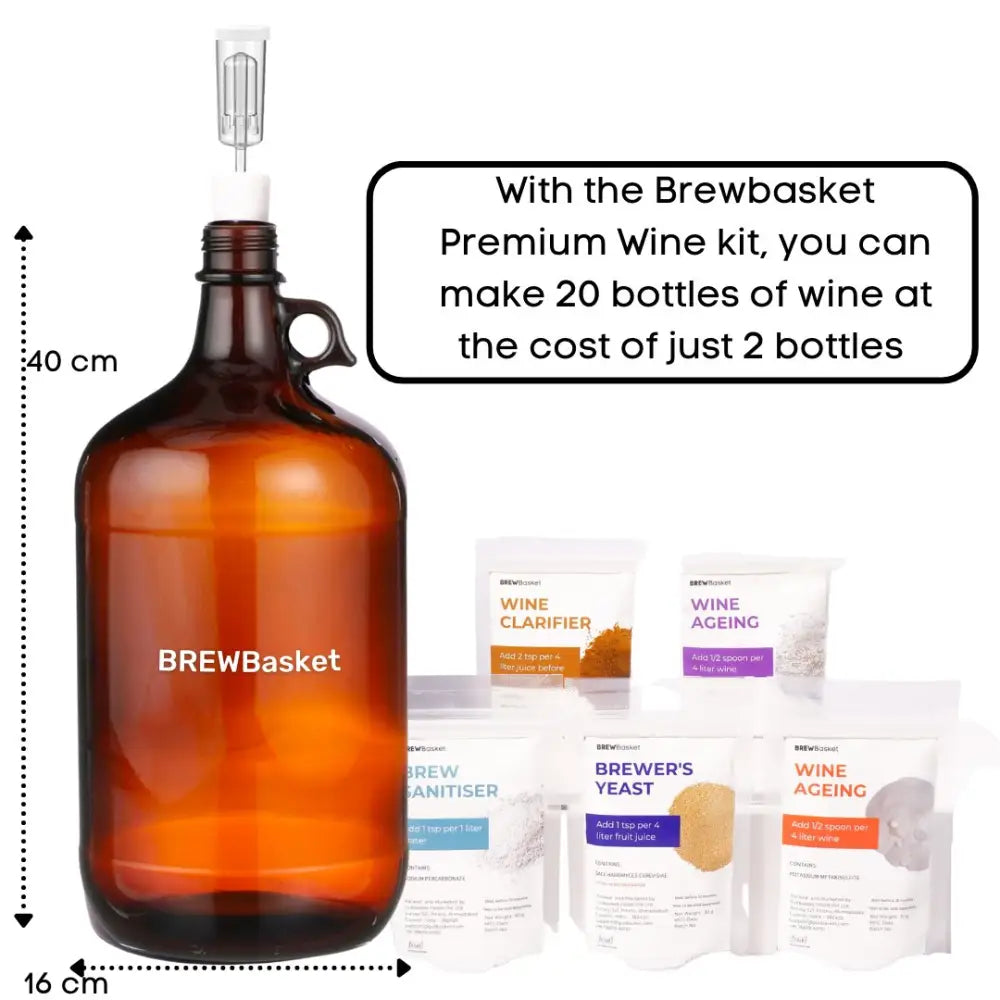 Gutbasket 4 litre wine making carboy kit — additional view 5