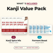 Kanji Supplies Value Pack – Includes Kanji Spice Mix (Pack of 5) & Ferment Boost (Pack of 5)