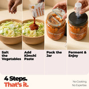 Step-by-step preparation guide for GutBasket kimchi making kit