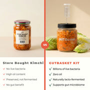 Comparison of traditional preparation and the GutBasket kimchi making kit