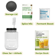 Contents included in GutBasket probiotic aam panna making kit