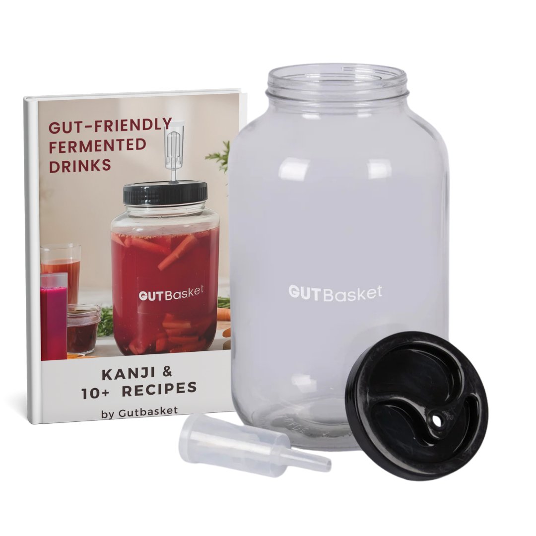 Kanji Making Kit - Fermentation Jar with Airlock with Kanji Making Guide - Gutbasket