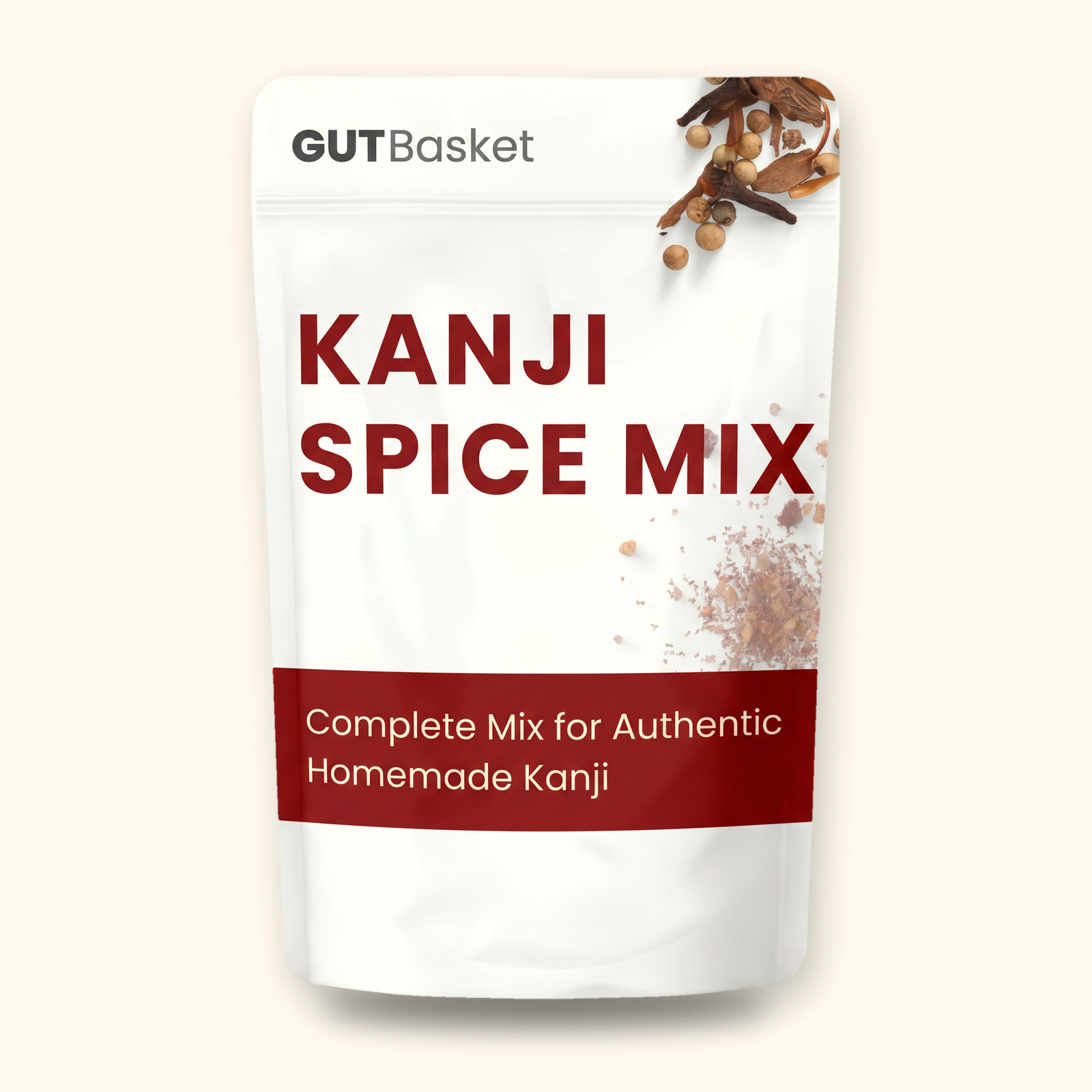 Gutbasket Kanji Spice Mix sachet for probiotic kanji