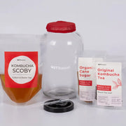 Gutbasket Kombucha Brewing Kit, Regular — glass jar, SCOBY and starter tea