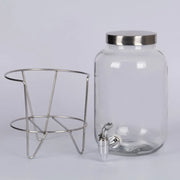 Gutbasket 5.6 litre glass kombucha jar with tap and steel stand for continuous brewing