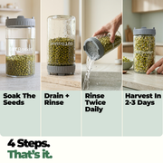 Gutbasket Sprout Maker 700 ml — sprouting jar with draining stand