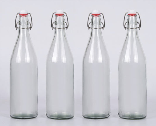 Airtight glass bottles (Pack of 4) - Gutbasket