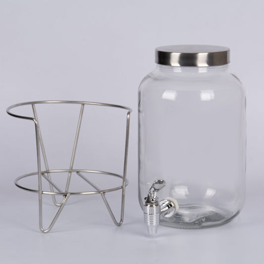KOMBUCHA JAR 4.5L - WITH TAP AND STEEL STAND - Gutbasket